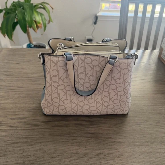 Calvin Klein Beige and Gray Satchel - Picture 4 of 4